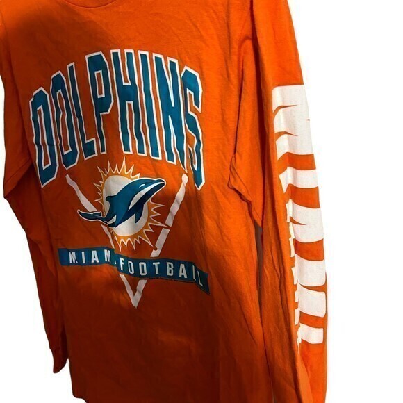 Miami Dolphins  orange‎ tshirt longsleeve size S - Picture 3 of 5